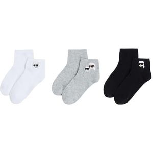 Karl Lagerfeld - IKON Short Socks - Zwart/Wit/Grijs - 3 Stuks