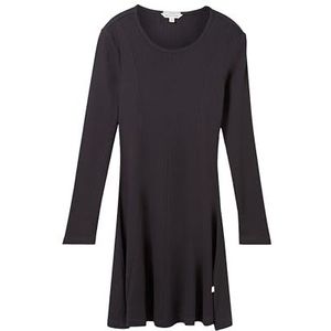 TOM TAILOR Basic meisjesjurk met geribbelde structuur, 29476 - Coal Grey, 152