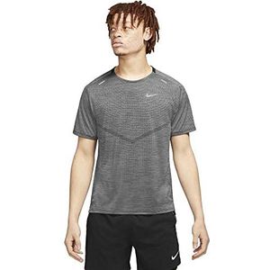 Nike Dfadv Techknit Ultra T-Shirt, Black/Iron Grey/Reflective Sil, M Heren