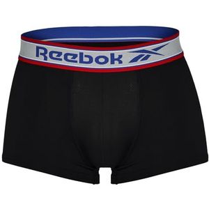 Reebok Heren sportbroek met vochtafvoerend, logo met contrasterende tailleband en kleurrijke steekdetails in zwart en grijs mulitpack van 3, Zwart met puur grijs, L