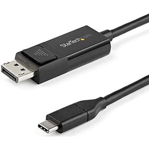 StarTech.com 2m USB-C to DisplayPort 1.2 Kabel 4K 60Hz - Bidirectionele en Omkeerbare DP naar USB-C of USB-C naar DP Video Adapter Kabel - HBR2/HDR - USB Type-C/TB3 Monitorkabel