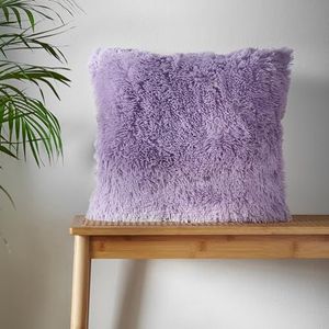 Catherine Lansfield Knuffelig Dieppolig Imitatiebont 45x45cm Kussen Heather