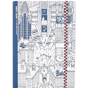 Quo Vadis Docteur Paper Note 21 met elastiek, schoolagenda, weekkalender, 15 x 21 cm, New York, jaar 2020-2021