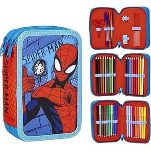 CERDÁ LIFE'S LITTLE MOMENTS Unisex Kid's Spiderman etui met accessoires, veelkleurig, standaard, Meerkleurig, Eén maat