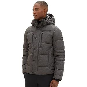 TOM TAILOR - 1038935 - Herenjas - Grijs - Waterafstotend, Regular Fit, Afneembare Capuchon