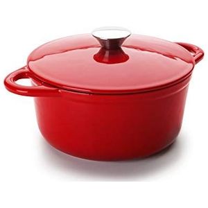 IBILI Ronde rode cocotte, 24 x 11,5 cm, gietijzer, geschikt voor inductie