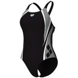 ARENA Swim Pro Back Graphic - Dames Badpak - Zwart - Gerecycled Polyamide