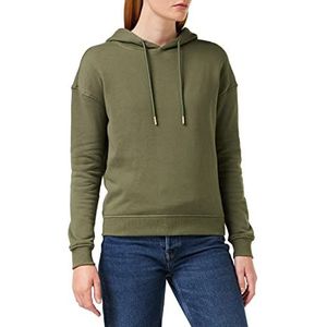 Urban ClassicsdamesSweatshirt met capuchondames hoodie,olijfgroen,L