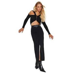 Trendylol - A-Lijn Rok - Zwart - 100% Katoen