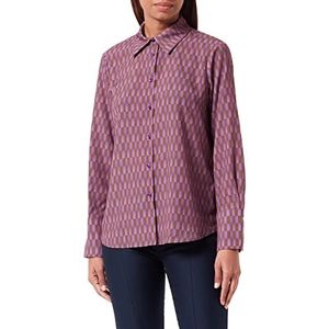 Sisley Womens 5C2G5QFF7 Shirt, Brown and Purple 73R, S