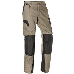Kübler Innovatiq-werkbroek met comfortabele pasvorm en praktische zakken en kniezakken, zandbruin/zwart, 54 NL
