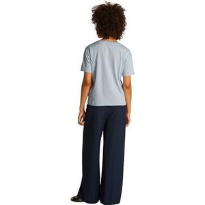 Tommy Hilfiger - Slub Cropped T-shirt - Korte Mouwen - V-hals - Wit - Katoen