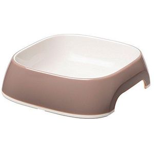 Ferplast Hondenbak GLAM Resistant Plastic Cat Bowls met anti-slip rubberen band voedsel en water kat en hond kom 0,75 liter