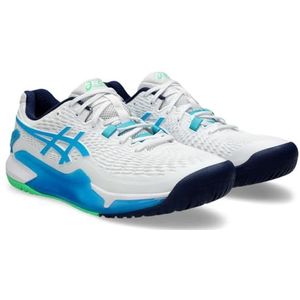 Asics Gel-Resolution 9, herensneakers, 39,5 EU, White Digital Aqua, 39.5 EU