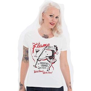 Queen Kerosin Flame Bar T-shirt voor dames