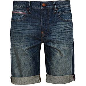 ESPRIT Heren Jeans - Tapered Fit 034EJ2C001 Shorts, blauw (E Sacramento Blue), 38 (fabrieksmaat: 32), blauw (E Sacramento Blue), 38