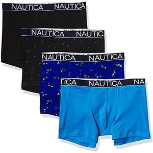 Nautica Heren Boxer Slips, Aero/Zwart/Orcas-heldere Kobalt/Zeilprint, M