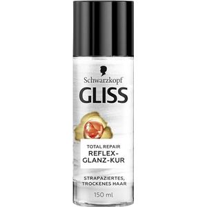 Gliss Reflex-glans-kuur Total Repair (150 ml), haarbehandeling met keratine en bloemennectar voor onmiddellijk glinsterende glansreflecties, vermindert haarbreuk