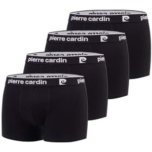 Pierre Cardin Boxershorts voor heren, 100% katoen, natuurlijk en hypoallergeen, 4 stuks, Zwart/Wit, XXL