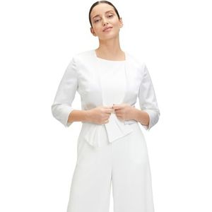 Vera Mont Bolero-jas voor dames, met plooien, wit, 48
