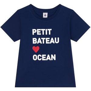 Petit Bateau T-shirt voor jongens, Blauw, 8 Jaren