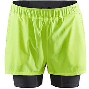 Craft Advance Essence 2-in-1 Stretch Shorts - Flumino, Large