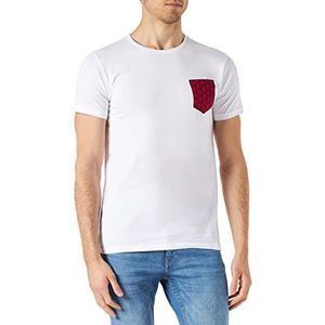 Frenchcool Heren T-shirt, wit, met zakken, maat XXL
