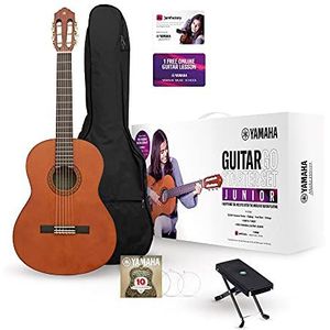 Yamaha GuitarGo - Starter Set Junior - Akoestisch gitaarpakket voor jonge leerlingen inclusief een gigbag, digitale tuner voor iOS en een voetsteun