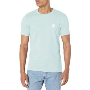 BOSS Heren Tales geweven patch logo jersey T-shirt, Wolk Groen, XXL