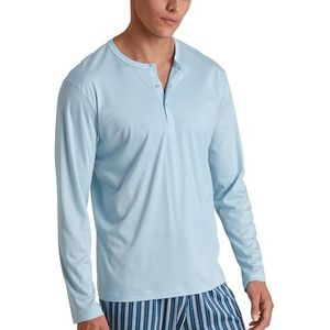 CALIDA RMX Sleep Leisure Shirt met lange mouwen voor heren, Cascade Blue, 58/60 NL