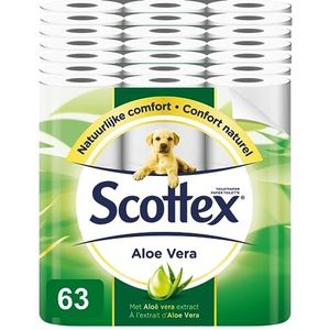Scottex Aloë Vera toiletpapier, wit, 63 rollen (7 x 9r)