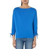 s.Oliver - Shirt - Blauw - Lange Mouwen - Plooien aan de Mouwen