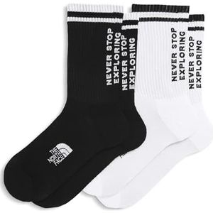 The North Face - Everyday NSE Mid Calf Socks - Zwart/Wit - 2 Paar