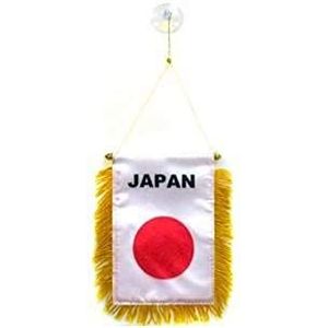 Japan mini Banner 6'' x 4'' - Japanse PENNANT 15 x 10 cm - mini Banners 4x6 inch zuignap hanger - AZ FLAG