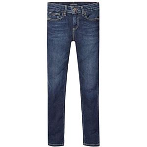 Tommy Hilfiger Scanton Slim Nyds Jeans voor jongens, New York Dark Stretch, 128 cm