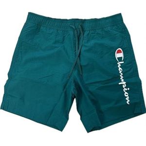 Champion Legacy Icons Strandshorts - Crinkle Taslon Contrast Logo Bermuda Shorts, bosgroen, XL Heren SS24, Bos Groen, XL