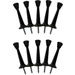 Design House 189043 Stijve gegoten deurstop, mat zwart, 10 stuks