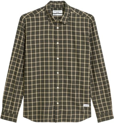 Marc O'Polo DENIM - Overhemd - Geel / Donkergroen - Geruit - Lange Mouw