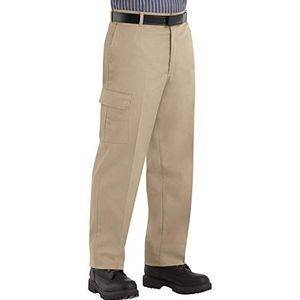 Red Kap Men's Industrial Cargo Pant, Khaki, 48W x 34L