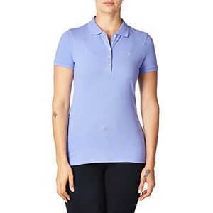 Nautica Women's 5-Button Short Sleeve Breathable 100% Cotton Polo Shirt