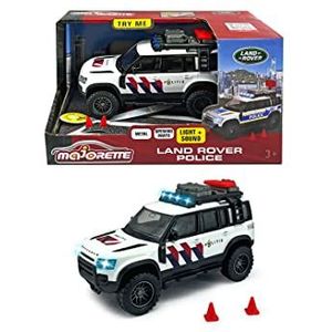 Majorette Grand Series - Land Rover Politie NL - Metaal - Licht en Geluid - 12,5 cm