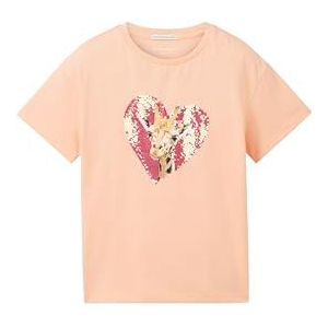 TOM TAILOR T-shirt voor meisjes, 35276 - Sunny Peach, 104/110 cm
