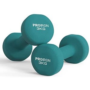 PROIRON Neopreen Halter，Gewichten，3kg 2 in 1,Proiron haltergewichten van neopreen,haltergewichten,fitness bij spiervorming