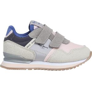 Pepe Jeans - PGS400005 - Hardloopschoenen - Grijs - Leer - Plat - Veters