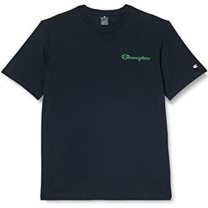 Champion Legacy Neon Spray Contrast Logo S/S T-shirt, marineblauw, S voor heren