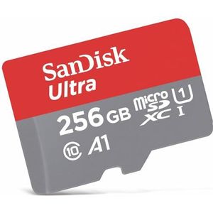 SanDisk - Ultra - microSDXC - 256 GB - Groen/Rood/Wit - A1 App Performance