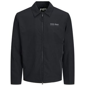 Jack & Jones JCOTRACK Shacket Blouson voor heren, zwart, L, zwart, L