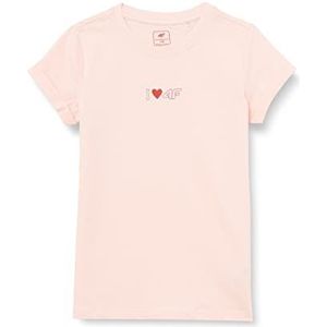 4F Girl's T-shirt JTSD005 T-shirt, lichtroze, 128 voor meisjes, Lichtroze., 128 cm