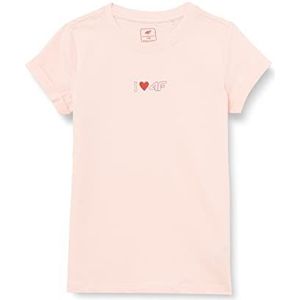 4F Girl's T-shirt JTSD005 T-shirt, lichtroze, 128 voor meisjes, Lichtroze, 128 cm
