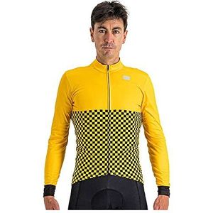 SPORTFUL Checkmate TH Jersey Lange shirt voor heren, Geel Zwart, 3XL